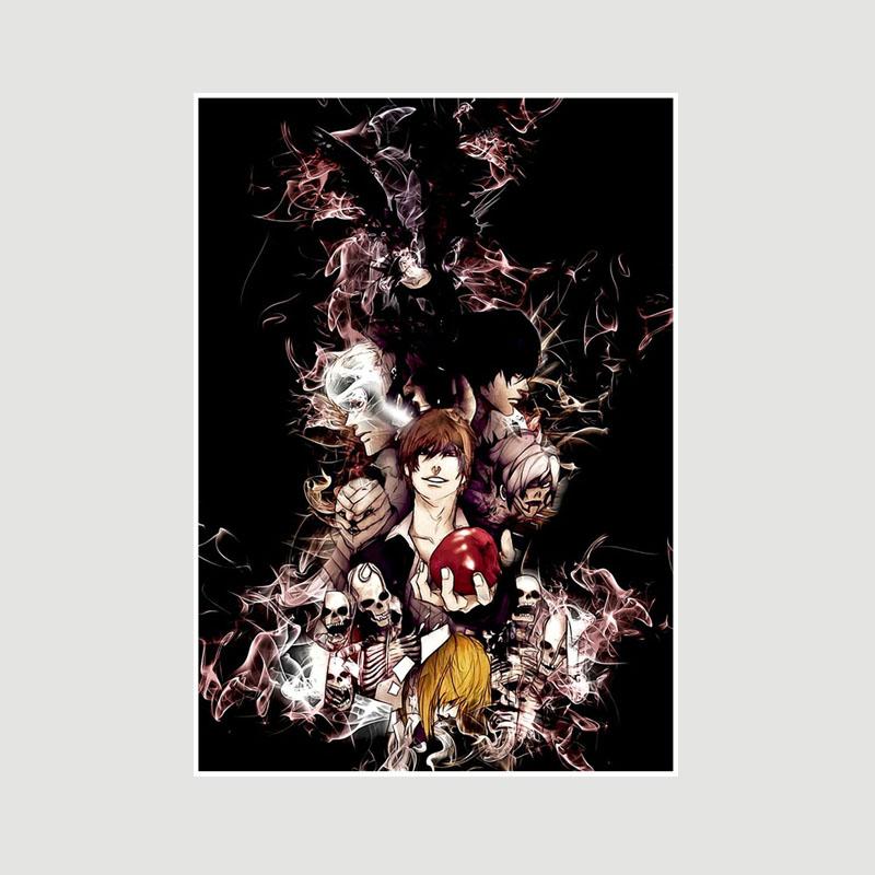 

Класичний японський плакат Death Note Мультяшна фігурка L Ретро білі паперові плакати та принти Живопис Домашній декор Бар Вітальня Фреска 42x30cm
