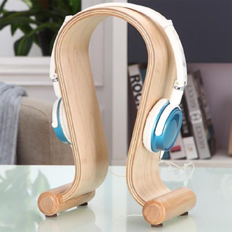 Supporto per Cuffie Headset in Legno per la Casa Display Stand Portaoggetti