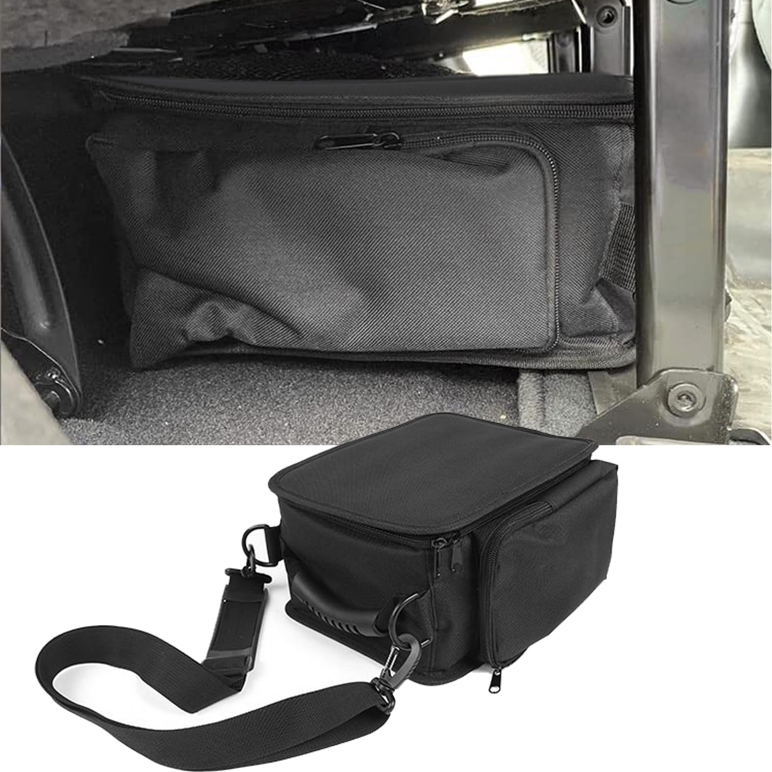 

YOCTM Ящик для хранения в автомобиле для Jeep Wrangler и JL Хранение инструментов Хранение Под сиденьем заднего ряда Пользовательские детали Аксессуары TJ, JK, (2007-2024 гг.), Кейс, Сумка, чёрный