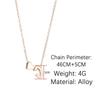 Fashion Tiny Heart Dainty Initial Necklace Gold Color Letter Name Choker Necklace For Women Pendant Jewelry Gift