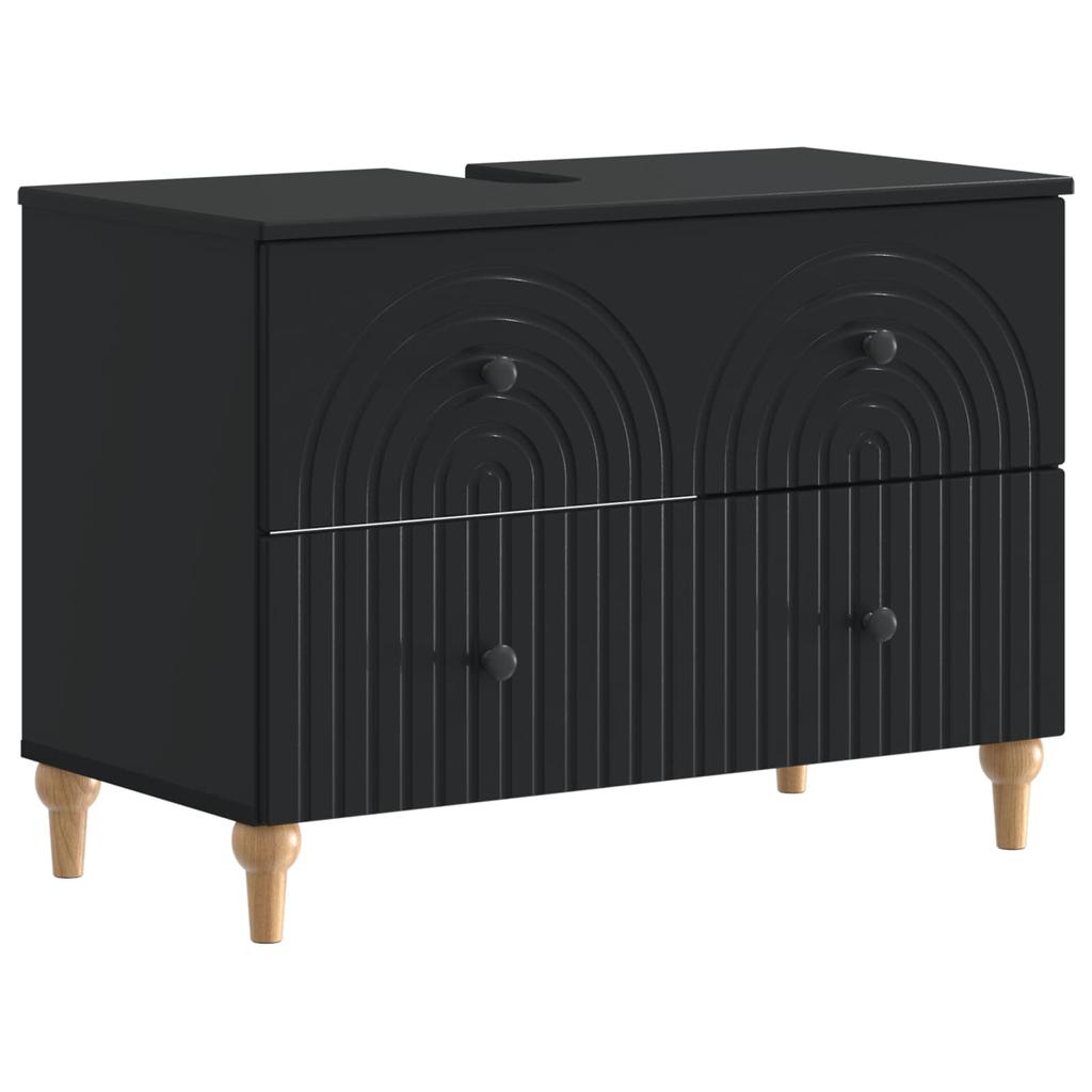 3 Piece Bathroom Cabinet System ALKMAAR Black