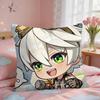 Bennett Cute Genshin Game Cushion Cover Short Plush Pillow Case Room Sofa Cushion Covers Home Decor Funda