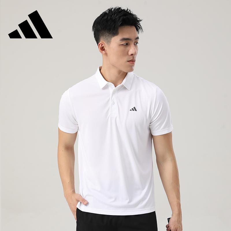 adidas Golf Series Three Stripes Logo Casual Breathable Quick-Dry Short Sleeve Polo Shirt Men Polo Shirts White KD7254