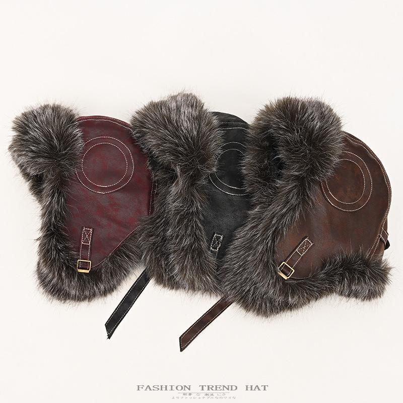 Pilot Lei Feng Hat Women's Winter Thickened Ear Protector Hat Imitation Suede Mink Plush Hat