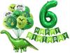 Balloons Dinosaur Latex Balloons Green Happy Birthday Banners Number Balls Jurassic Period Theme Children's Boy Birthday Party Decoration