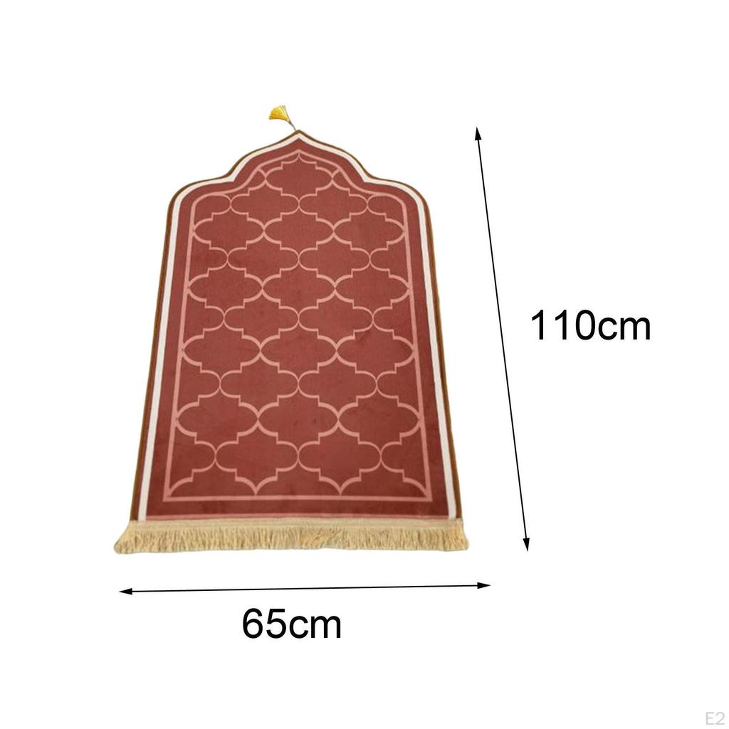 Elegant Prayer Rug ,Worship Carpet Mat ,Doormat Floor Mat, with Tassel ,Area