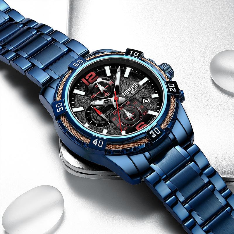 Watch Direct Sales, Fashionable Six-Pin New Quartz Men'S Watch, Multi-Functional Sports Watch