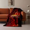 Red Cardinals Logo on Fiery Background print blanket soft and cozy perfect for the living room bed sofa or a nap,gift