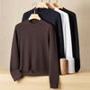 2025 Men's Casual Plus Size Round Neck Knit Sweater - Loose, Warm, Autumn/Winter Edition.