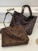 Korean Retro Suede Leopard Print Shoulder Bag - Large Capacity, Versatile Underarm Bag for Women, Perfect for Autumn/Winter.