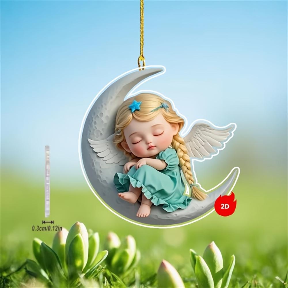 

1 Piece Moon Angel Girl Pendant, Forest Healing Style, Suitable for Car Decoration / Home Hanging Ornament / Gentle Style Gift