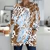 Plus Size Women Crew Neck Long Sleeve Tunic Soft Oversized Tops For Household Chores And Outdoor Walks
