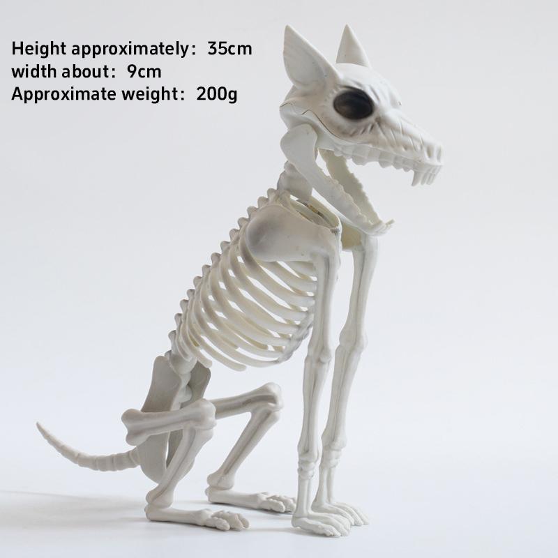 New Halloween Dog Skeleton Decoration Spooky Skeleton Animal Puppy Bones Skeleton Decoration For Halloween Indoor Outdoor