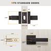 Black Contemporary Square Heavy Duty Privacy Door Knob Lever Lock Door Handle Lock Door Levers