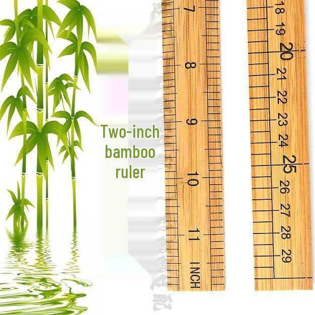 Бамбуковая двухсторонняя линейка: 12-дюймовая и 36-дюймовая швейная линейка со шкалами в сантиметрах и дюймах