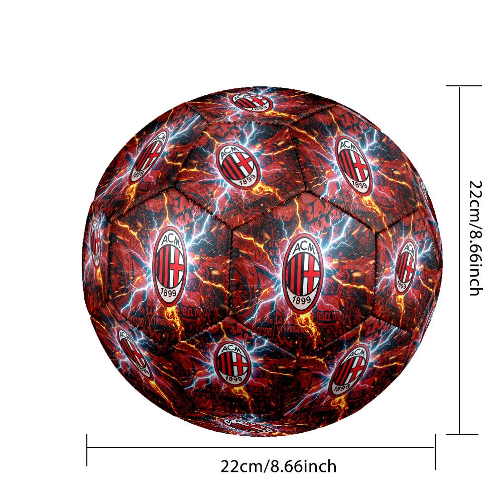 Pallone da calcio Tema AC Milan Taglia 5 Pallone da calcio Tocco Morbido Pallone da calcio per Allenamento Professionale per Sport all'Aperto