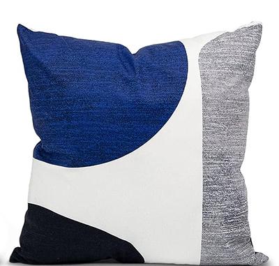Blue Pillow Sofa Navy Blue Black Bohemian Decorative Pillowcase Abstract Geometric Modern Throw Pillowcase Linen Square 30x30cm