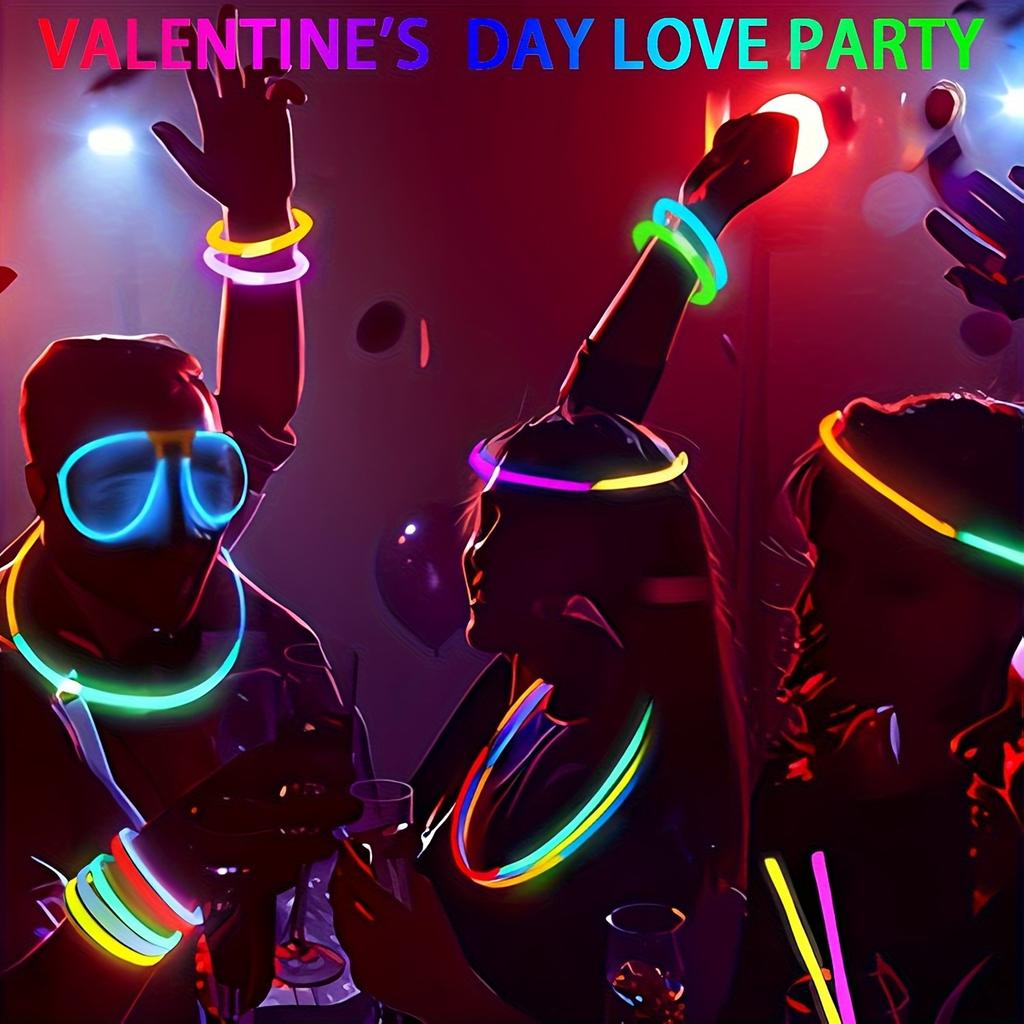 25Pcs GlowStick Bulk multicolour 8 Inch & for Glow in the dark Necklace Bracelets Glasses Party Supplies Light ZSY