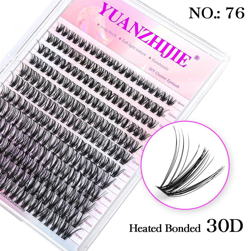 12 Reihen DIY Große Kapazität Schwalbenschwanz Wimpernverlängerung Fest Einfaches Anbringen Wimpern Mixlänge C/D Curl Wimpern Cluster Weiches Band