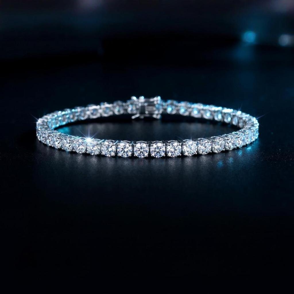 Moissanit Tennisarmband mit Zirkon - Modisches Design, Heiß verkaufender Schmuck