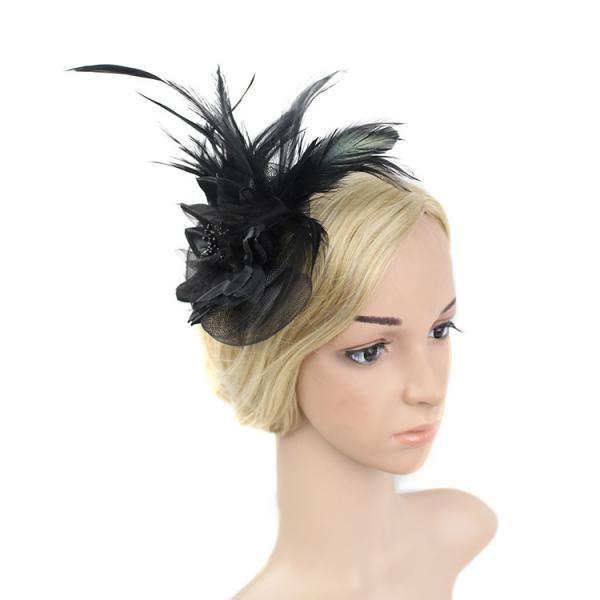 Fancy Dress Feather Fascinator Flower Veil Hat Hairband Party Costume