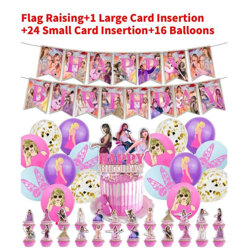 Swift Themed Taylor Pink Birthday Party Supplies Decoration Banner Kit Balloon