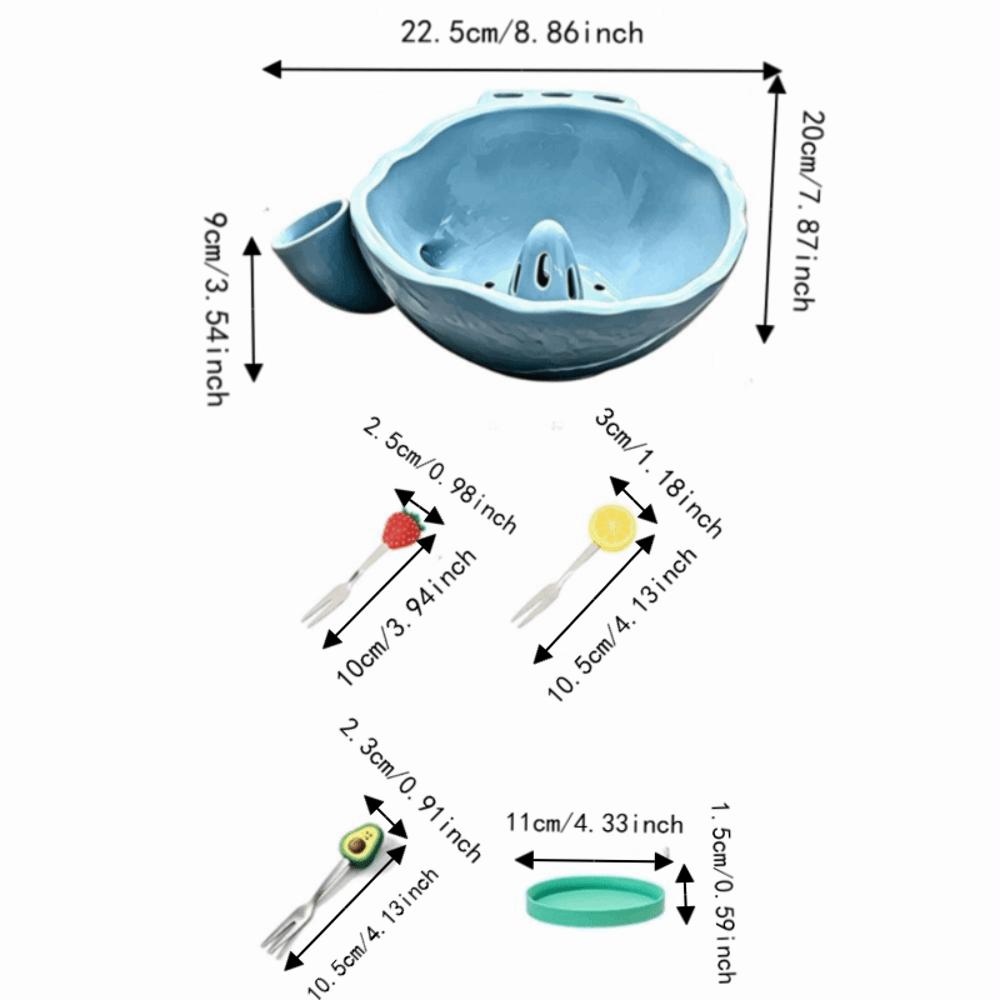 360 Degree Rotating Berry Washing Bowl Large Capacity Ceramic Berry Swirl Basket Home Kitchen