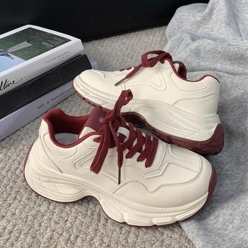 

Spring Autumn Women s Retro Chunky Sneakers Ultra Soft Thick Sole Waterproof Running Casual Height Increase Versatile Shoes 40