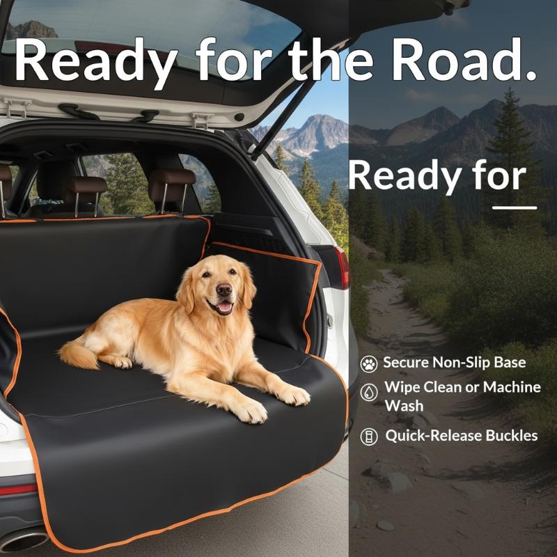 New Portable Pet Car Mat For Dog Cat Rear Seat Waterproof Wear Resistant Rear Seat Protector Mat Travel Automotive Pet Supplies