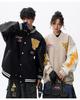 Mint Cat 2025 Spring Retro Couple Embroidered Baseball Jacket