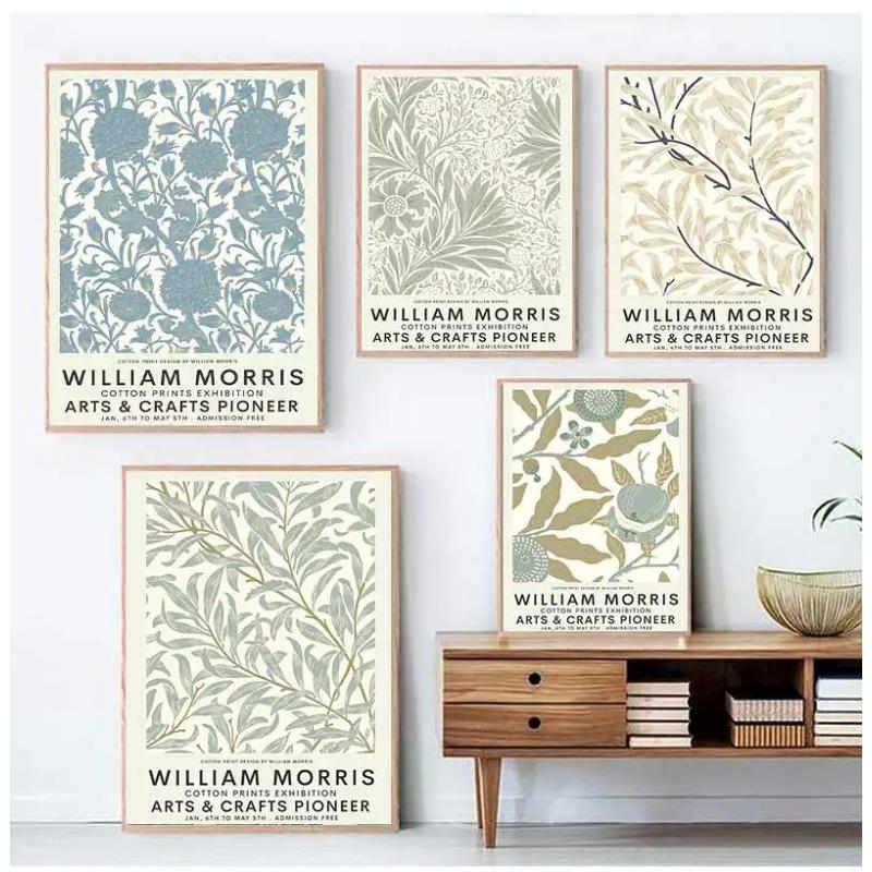 William Morris Museum Ausstellungsgalerie Wandkunst Leinwandbild Nordische Poster und Drucke Wandbilder für Wohnzimmerdekoration