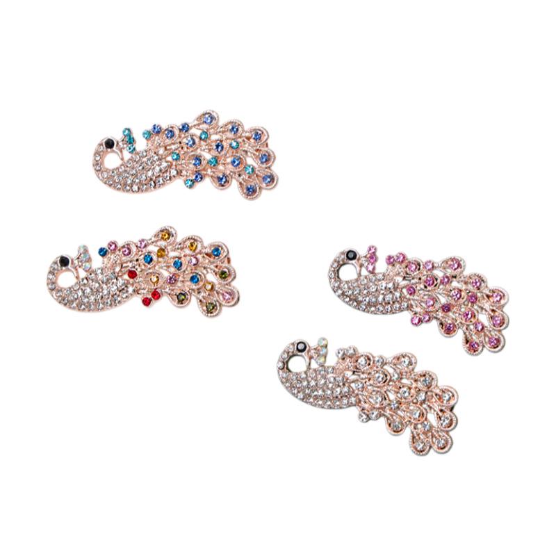 Elegant European & American Peacock Rhinestone Brooch - Versatile High-End Fashion Accessory