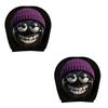 2PCS Cartoon Car Headrest Covers Exaggerated Car Seat Headcover  Halloween Christmas Holiday