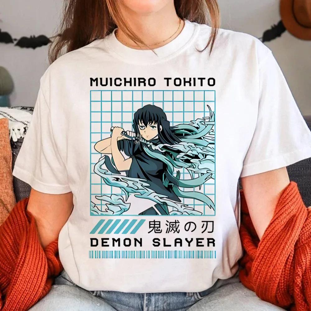 Muichiro Tokito T-Shirt Women's Harajuku Summer Casual Cute Manga T-Shirt Women's Manga Japanese Anime Clothing Y2K Top