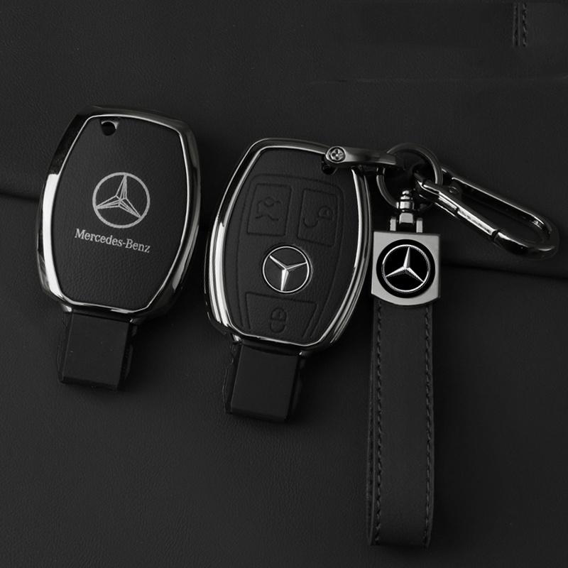 2025 Custodia Guscio Portachiavi Auto in Lega e Pelle Calda Per Mercedes Benz Classe A B R G GLK GLA GLC GLR W204 W251 W463 W176 Protettore Ac