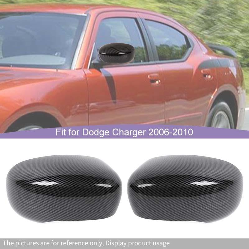 Car Rearview Mirror Decorative Frame Protective Cover For Dodge Charger For Chrysler 300C 2006-2010 Car Exterior Accessories , ABS Plastic