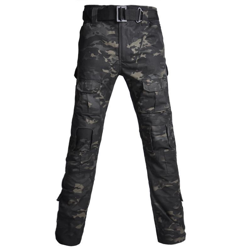 CrossG2 Men's Frog Camouflage Tactical Work Pants - Wear-resistant, Breathable Outdoor Training Military Fan Long Pants