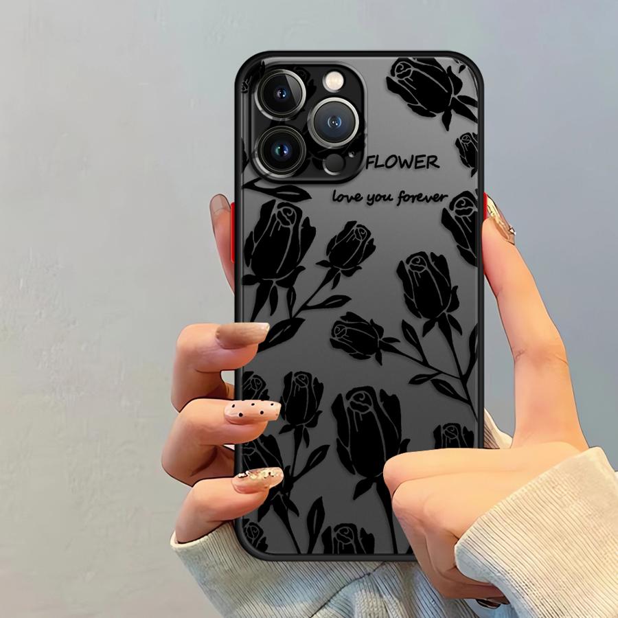 Lover You Flowers Rose Funda Back Phone Cover Case for iPhone 17 Pro Max 14 16 Plus XS XR 15 11 7 8 SE 12 13 Mini Air