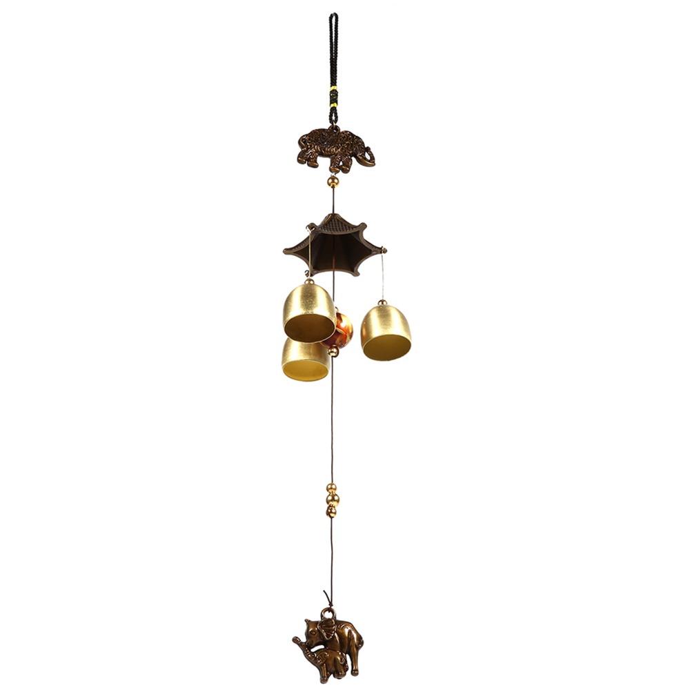 Metal Hanging Bell Ornament Elephant Outdoor Yard Decor Decorative Sound Ornament Tree Decor