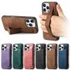 Kickstand Wrist Strap Leather Phone Case for iPhone 16 15 Pro Max Plus SE 2025 Shockproof Protective Cover