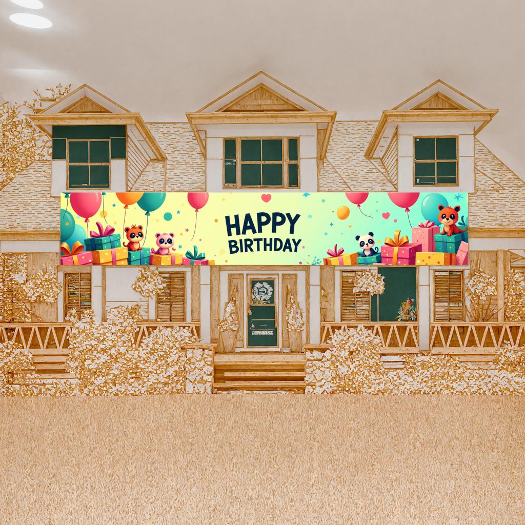 Background Banner Backdrop Party Backdrop Birthday Banner Animal Event Supplies For Celebration Birthday Party