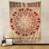 GGuns N Roses Vintage Rock Band Anime Tapestry  Unique Art Style Sprucing Up Science Fiction RoomsArt Decor for Home Styling