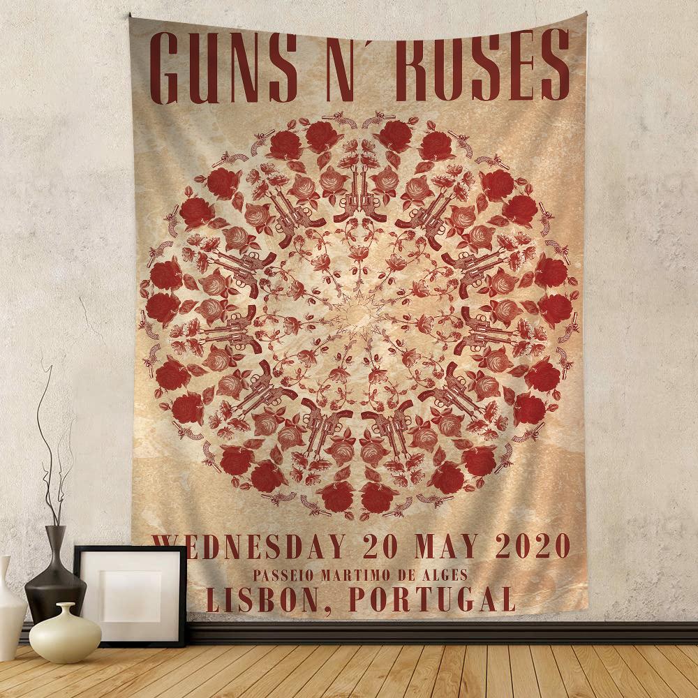 GGuns N Roses Vintage Rock Band Anime Tapestry  Unique Art Style Sprucing Up Science Fiction RoomsArt Decor for Home Styling