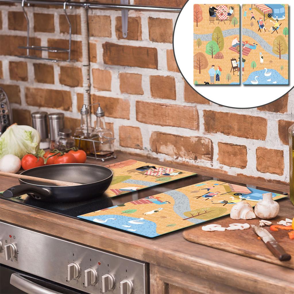 Glass Cutting Board 2X 30X52 Decoration