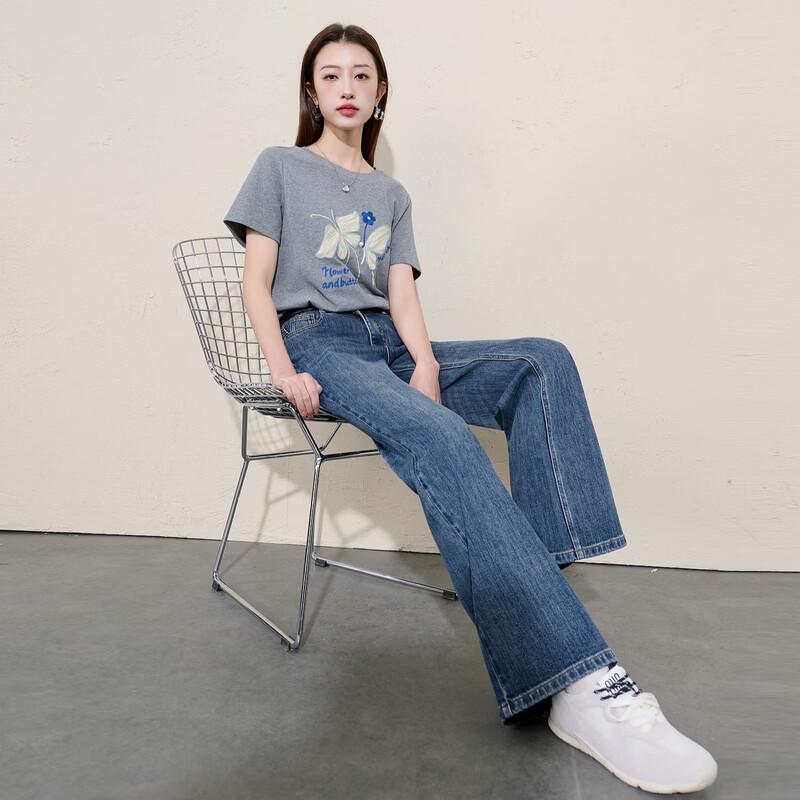 Sancai 2026 Summer Plus Size Flared Jeans
