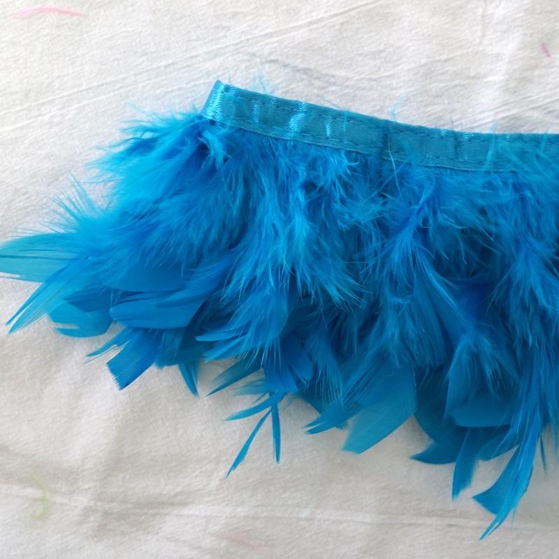 50Pcs Turkey Feather Fire Piece Feather Cloth Edge, Skirt Lace Feather Wall Feather Light Diy Dance Suit Decorative Materials