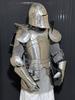 Mittelalterliches Ritterkostüm Rüstungsset mit Barbuta-Helm Cosplay LARP Kostüm
