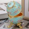 Hand Made Enameled Easter Egg Jewelry Box Organizer Home Desktop Decor Ornaments Gifts