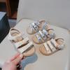 Summer New Princess Sandals Little Girl Sandal Bowtie Chic Sweet Kids Fashion Open-toe Versatile Children Flat Sandals