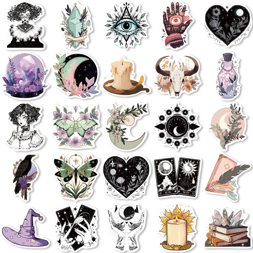 50pcs Magic Witch Beauty Art Cartoon Sticker DIY Phone Laptop Luggage Skateboard Graffiti Decals